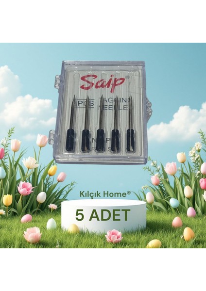 Saip Standart Kalın Uçlu Kılçık Tabancası Iğnesi Ucu Sac Plastik Dipli