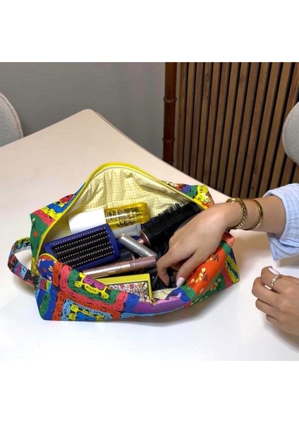 Motif Desenli Leke Tutmaz Saç Şekillendirici Çantası, Airstrait ve Tüm Saç Şekillendiricilerine Uyumlu çanta, Xl Boy Seyahat Çantası, Büyük Makyaj Çantası,Organizer fiyatları