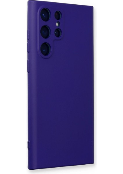 Samsung Galaxy S22 Ultra Kılıf Nano Içi Kadife Silikon - Mor Inslm