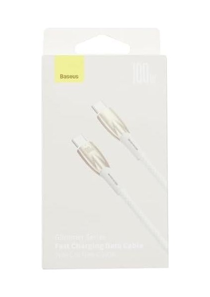 Glimmer Series 100W 200 cm Pd Type-C Şarj Kablosu Beyaz