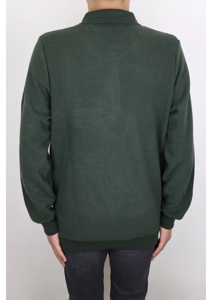 Fistan Store Erkek Klasik Kesim Rahat Kalıp Tek Cepli Polo Yaka Kışlık Kazak modelleri