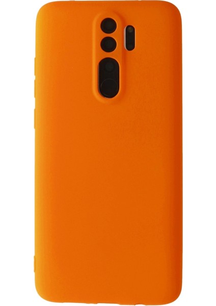 Xiaomi Redmi Note 8 Pro Kılıf First Silikon - Turuncu Inslm