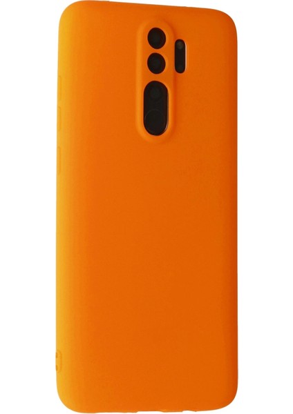Xiaomi Redmi Note 8 Pro Kılıf First Silikon - Turuncu Inslm