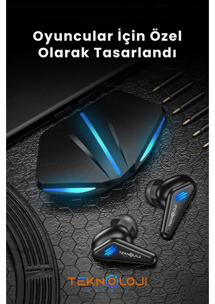 Kulaklık Bluetooth Kablosuz Oyuncu Kulak Içi Mikrofonlu