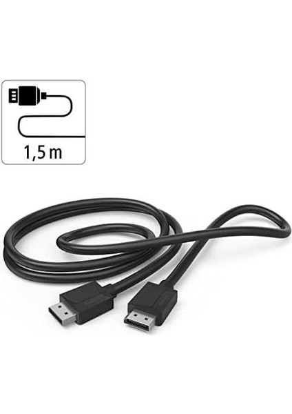 Displayport Kablosu, Dp 1.2, Ultra Hd 4k, 1.5 M
