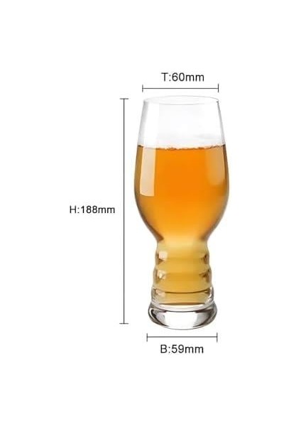 Adet Pub Bira Bardağı - 480 ml Kalın Gövdeli Bira Bardağı, Su ve Meşrubat Için Geniş Gövdeli Ince Cam Bardak, Ev ve Bar Kullanımı