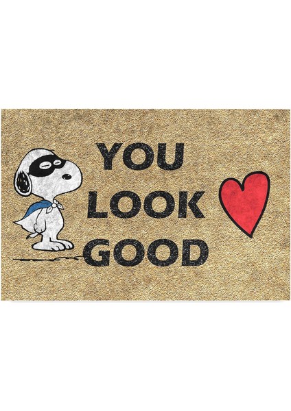 Tasarımlı Dekoratif Kapı Önü Paspas, Dış Mekan/ev Içi/banyo/mutfak/yatak Odası/giriş Paspasları (You Look Good, 45X70)