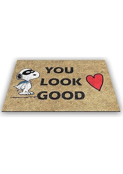 Tasarımlı Dekoratif Kapı Önü Paspas, Dış Mekan/ev Içi/banyo/mutfak/yatak Odası/giriş Paspasları (You Look Good, 45X70)