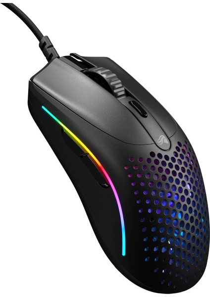 Model O 2 Mini Kablolu Siyah Oyuncu Faresi: Hafif 49 Gram, 26K Optik Sensör, 80 Milyon Tıklama, 6 Programlanabilir Düğme, Küçük Ellere Uygun Fare, Fps, Mmo, Moba, Battle Royal Faresi