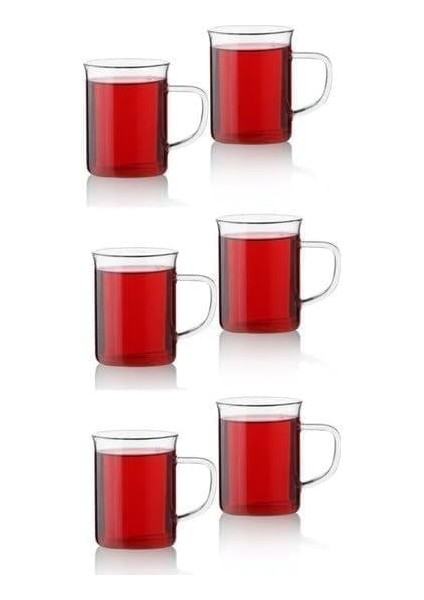 Life 6 Lı Ateşe Dayanıklı Cam 200 ml Kupa Bardak MIT1015