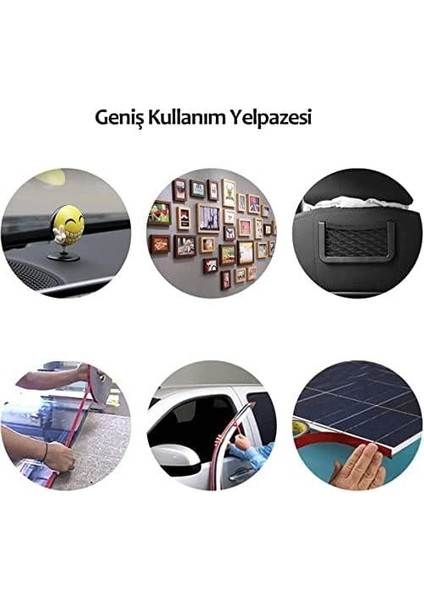 Silikon Çift Taraflı Montaj Bandı 10MM Genişlik 5mt Uzunluk Çift Taraflı Bant Çerçeve Yapıştırıcı Çift Taraflı Bant (10MMX5MT)