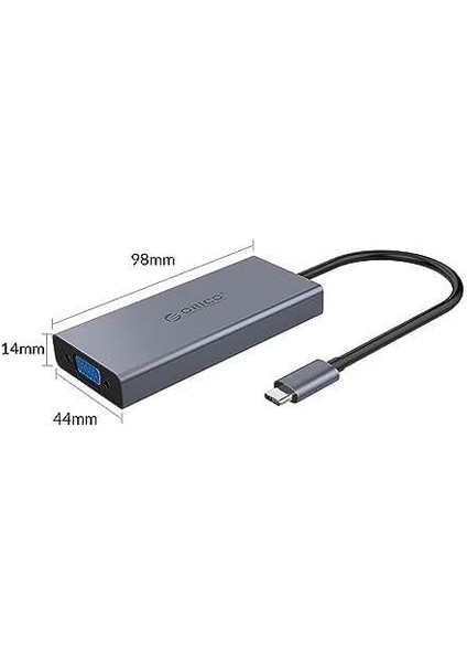 Type-C To USB 3.0 HDMI VGA Aux Pd Çoklayıcı Dönüştürücü Hub