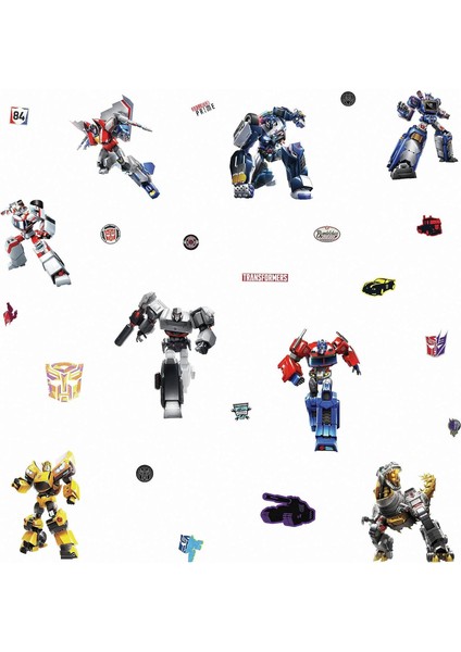 RMK4231SCS Transformers All Time Favorites Peel And Stick Duvar Çıkartmaları, Mavi, Kırmızı, Sarı