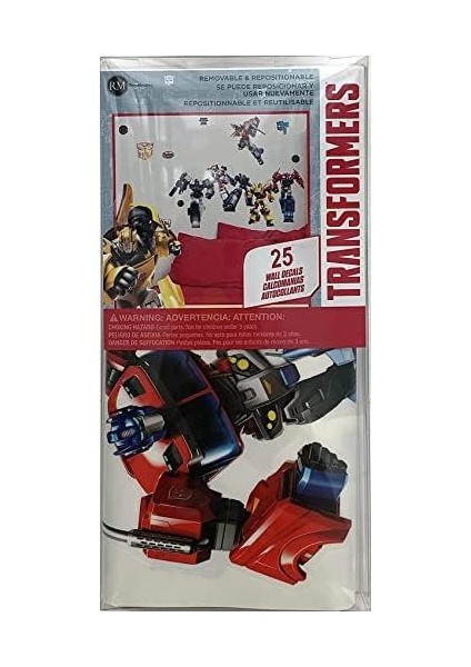 RMK4231SCS Transformers All Time Favorites Peel And Stick Duvar Çıkartmaları, Mavi, Kırmızı, Sarı