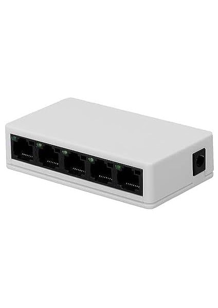 Nr3 5 Port LED Işıklı Switch 100MBPS Ethernet Internet Dağıtıcı Ağ Hub Ev Ofis Için