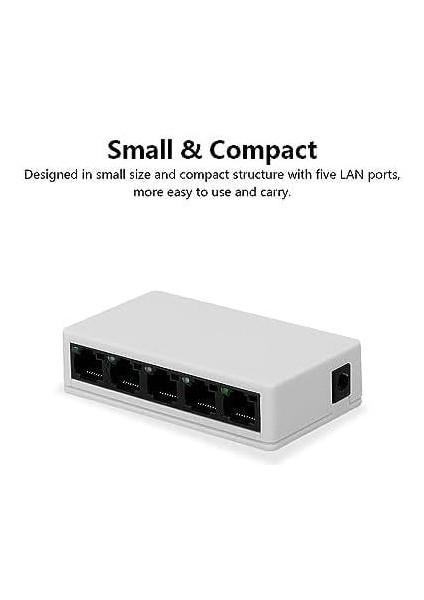 Nr3 5 Port LED Işıklı Switch 100MBPS Ethernet Internet Dağıtıcı Ağ Hub Ev Ofis Için
