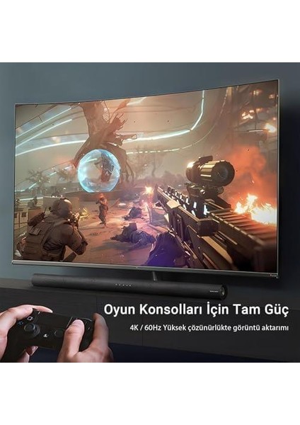 4K 60Hz 18GBPS Hdr Arc Hdcp Fiber Optik HDMI 2.0 Kablo 30 Metre