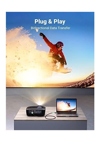 HDMI DVI 1080P Çift Yönlü Görüntü Aktarma Kablosu, 1 Metre