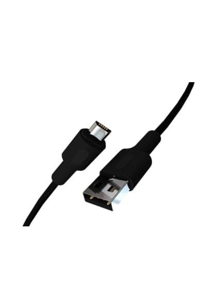 Coral Micro USB Hızlı Şarj Kablosu (Siyah + Siyah Uç) (120 Cm)