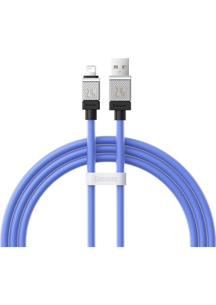 Coolplay Serisi Hızlı Şarj Kablosu USB To Ip 2.4A, 1m, Mavi