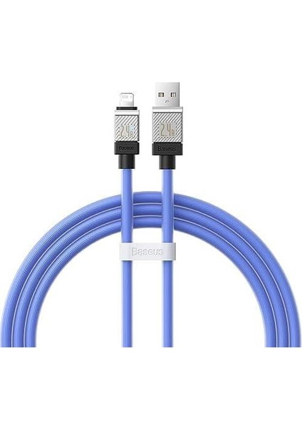 Coolplay Serisi Hızlı Şarj Kablosu USB To Ip 2.4A, 1m, Mavi