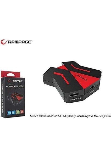 Switch Xbox One/ps4/ps3 LED Işıklı Oyuncu Klavye ve Mause Çevirici