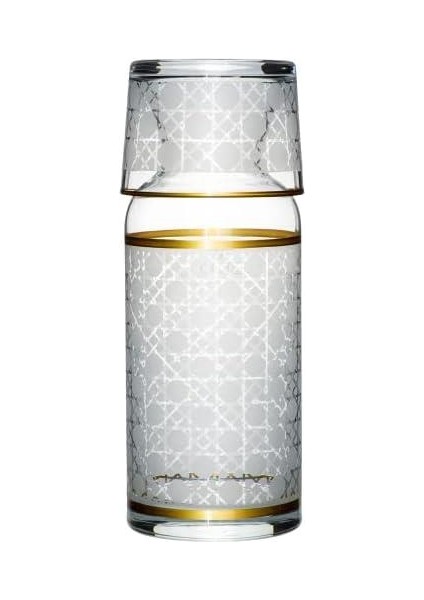 Başucu Sürahisi - Yatağınızın Yanında Bulunacak Gece Yarısı Içeceği Için Bardak ve Şişe - Cam Sürahi 500 Ml/bardak 220 ml - Güzel Hediye Kutusu (Ahenk)