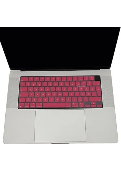 Macbook Kılıf Klavye Koruyucu M1-M2-M3 (Türkçe Q) Touchıd'li A2681 A3113 A2941 A3114 A2442 A2779 A2992 A2918 A2485 A2780 A2991 ile Uyumlu Açık Pembe