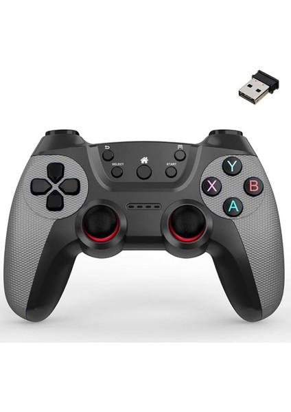 2.4g Kablosuz Gamepad Pc Uyumlu Pilli Joystick Wireless Oyun Kolu Kişiselleştirilmiş Düğme, Hassas Trigger Kaymaz Tasarım G2.4g (Gri)