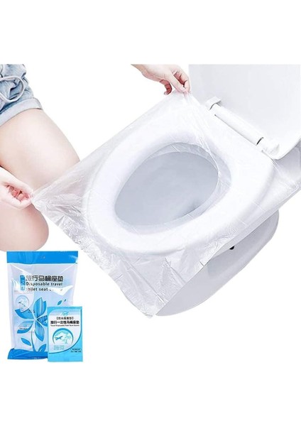 Örtüsü Tek Kullanımlık Klozet Poşeti Klozet Kapak Örtüsü Dispenseri 50 Adet
