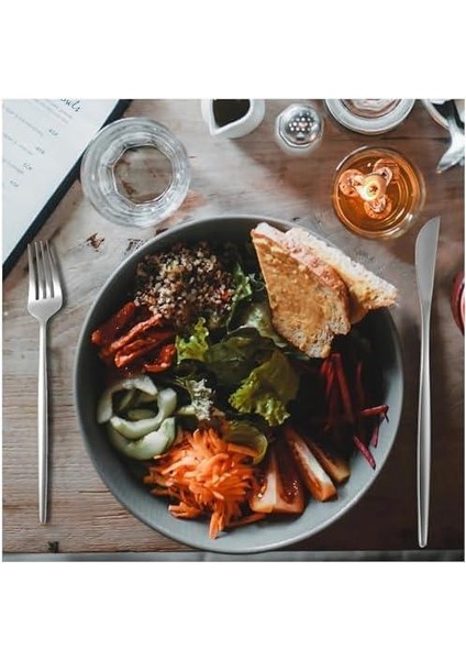 6 Parça Tatlı Çatalı Seti - Paslanmaz Çelik Lüks Salata ve Tatlı Çatalı, Mutfak ve Restoran Kullanımı Için Şık ve Dayanıklı