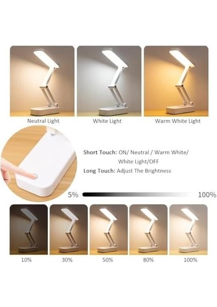 Güneş Enerjili Solar Masa Lambası, 3 Modlu, Işık Gücünü Kısabilme ve Açabilme USB Şarj Edilebilir Taşınabilir Esnek Kaz Boynu 8led Kitap Okuma Aydınlatması, Yatak Başı Okuma Lambaları