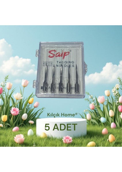 Saip Standart Kalın Uçlu Kılçık Tabancası iğnesi Ucu Metal Kısa Demir Dipli