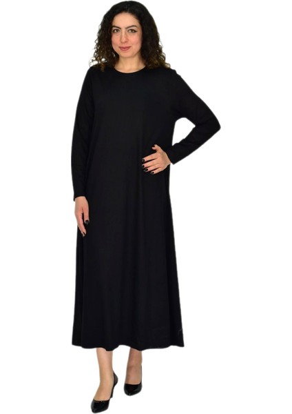 Kadın Siyah Uzun Kol Likralı Viskon Elbise BGL-ST04677 fiyatları