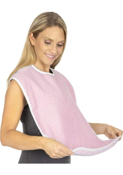 Yıkanabilir Hasta Yemek/mama Önlüğü Yetişkin Cırtlı-Cepli 5 Adet