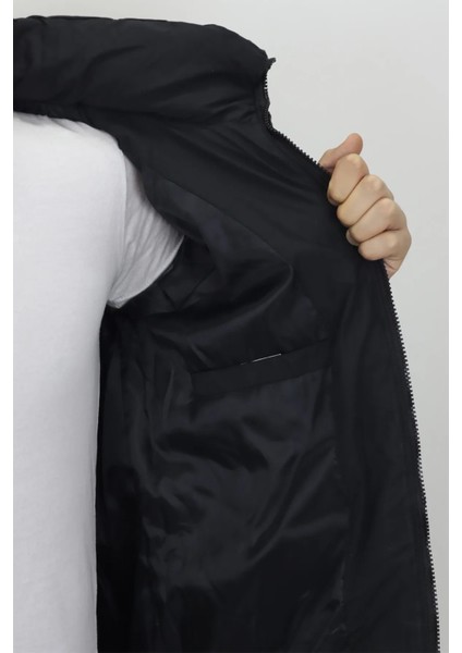 Fistan Store Erkek Kapüşonlu Spor Kesim Rahat Kalıp Kolları Lastikli Kışlık Mont fırsatları