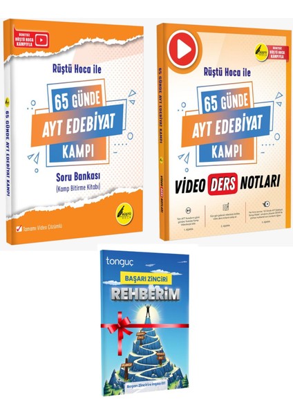 65 Günde Ayt Edebiyat Kamp Kitabı - 65 Günde Ayt Edebiyat Video Ders Notları ve Başarı Reh. Hediyeli