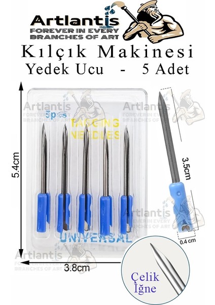 Kılçık Makinesi Iğnesi Ince Uçlu 5 Li 1 Paket Değiştirilebilir Çelik Uçlu Kılçık Tabancası Yedeği Etiketleme Iğnesi
