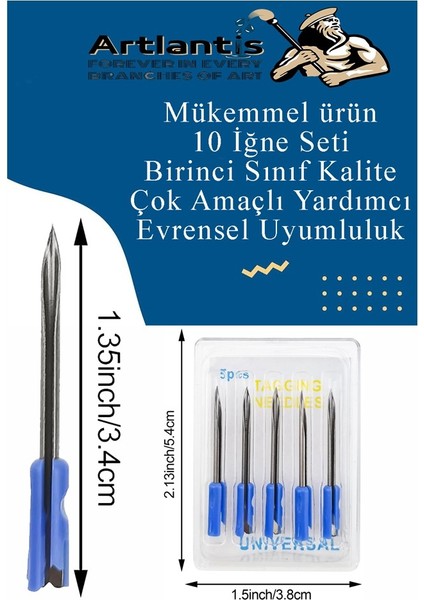 Kılçık Makinesi Iğnesi Ince Uçlu 5 Li 1 Paket Değiştirilebilir Çelik Uçlu Kılçık Tabancası Yedeği Etiketleme Iğnesi