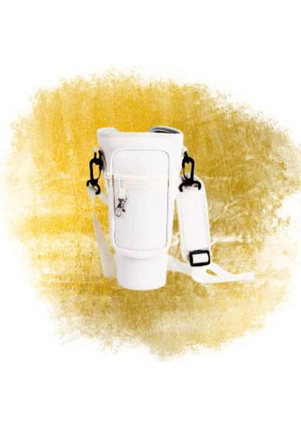 Quencher Pipetli 1.18 Lt Termos Askılı Neopren Koruma Termos Kılıfı Çanta ve Omuz Askısı Aksesuar