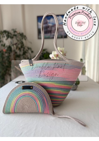 2li Takım Plaj Çantası , El Çantası Clutch, Totebag, Kadın Çanta, Yazlık, Hediyelik, hasır tress ip fiyatları