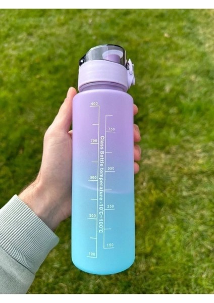 Motivasyonel Su Matarası Su Şişesi Suluk 900 ml Tritan Spor Salonu Su Şişesi Bpa Içermez Suluk