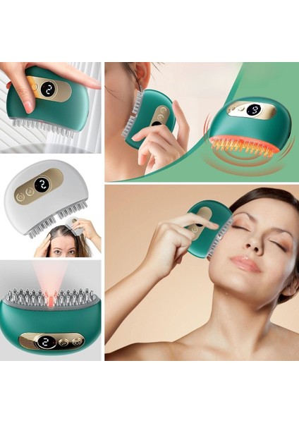 ® 1 Adet Akıllı Elektrik Akımlı EMS Titreşimli Masaj Tarağı Kademeli Yüz Masaj Aleti Aparatı
