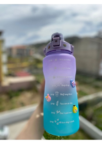 Motivasyon Matara 2000 ml Sticker Hediyeli Suluk, Su Şişesi - Bpa Içermez | Motivasyonel Matara fiyatları