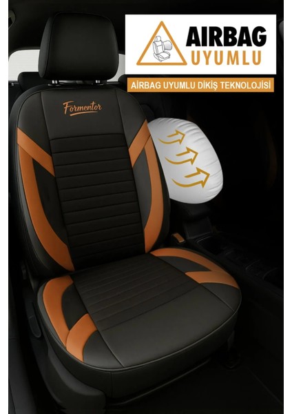 Renault Grand Modus (Phase 2008) 1.2 16V (75 Hp) 2010 Uyumlu Tay Tüyü Oto Kılıf Taba