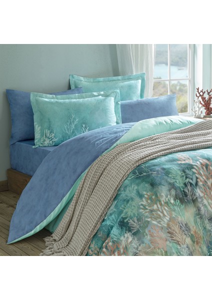 Taç Butik Marıs Pamuk Çift Kişilik Çarşaf Nil