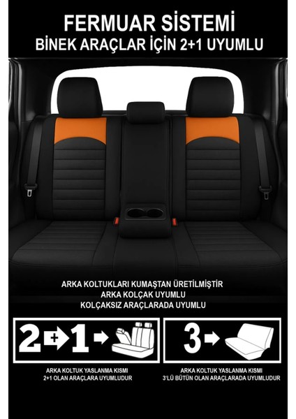 Ford Edge I (Facelift 2011) 3.7 V6 (305 Hp) Awd 2012 Uyumlu Tay Tüyü Oto Kılıf Taba
