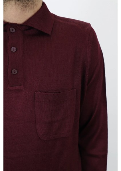 Fistan Store Erkek Polo Yaka Klasik Kesim Tek Cep Çelik Örgü Kışlık Ince Yün Kazak fiyatları