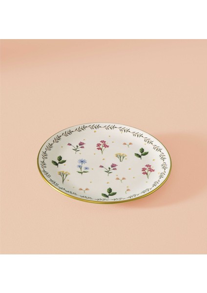 Butik Seramik Pasta Tabağı Alaçatı Pembe