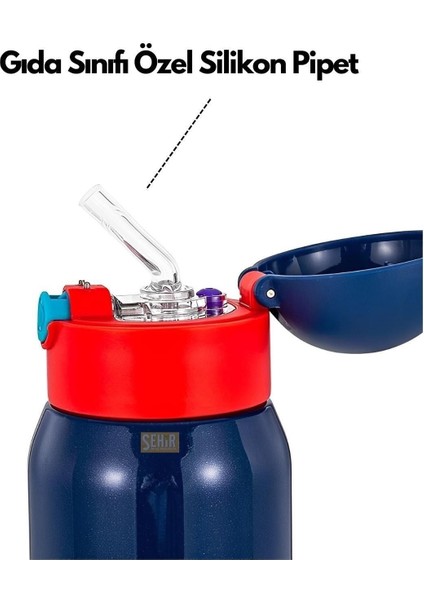 300ML Sevimli Hayvanlar Flanel Kılıflı Pipetli Boyun Askılı Çelik Termos Çocuk Matarası fırsatları